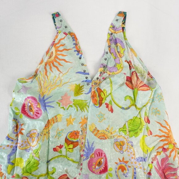 Johnny Was Eva V-Neck Sleeveless Dress in Kayla Green Multicolor Size XS - NWT - Picture 5 of 8